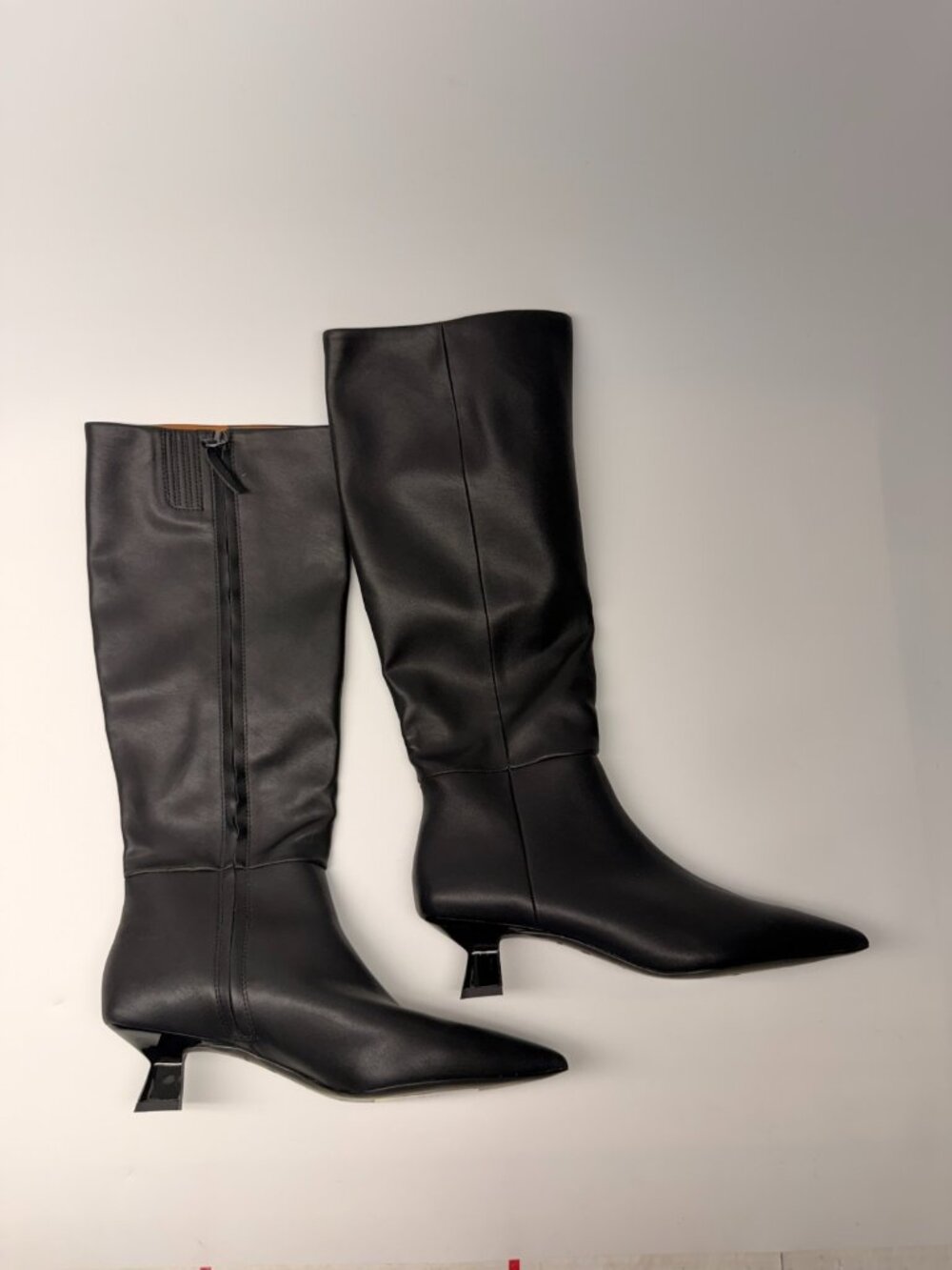 Franco Sarto Womens Pointy Toe Heel Tall Boots Black Sz  7.5